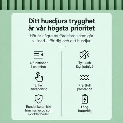 Elektrisk 4-i-1-stelleredskap for hunder og katter