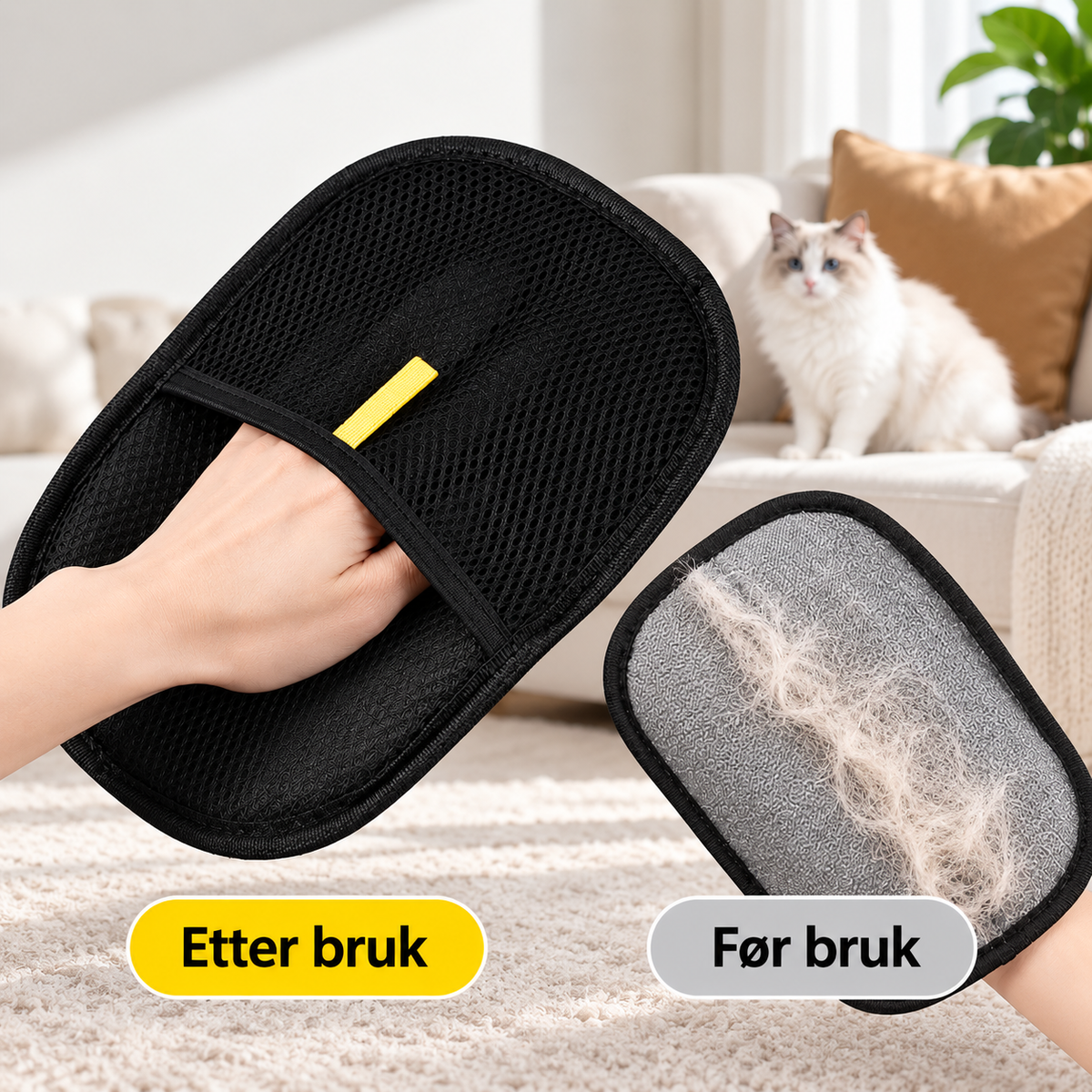 Pels- og hårfjerningshanske